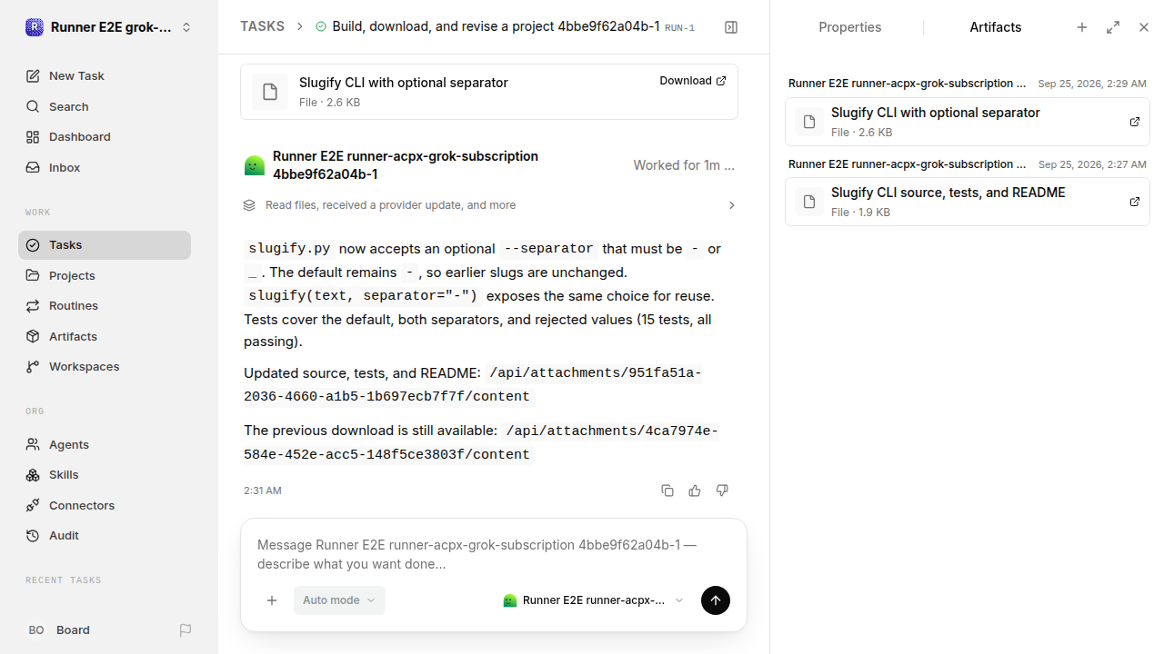 Finished everyday workflow for grok-subscription-qualification.runner-acpx-grok-subscription.local.build-revise