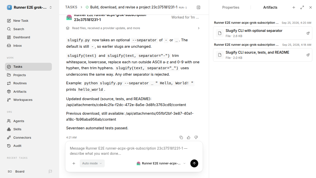 Finished everyday workflow for grok-subscription-qualification.runner-acpx-grok-subscription.local.build-revise