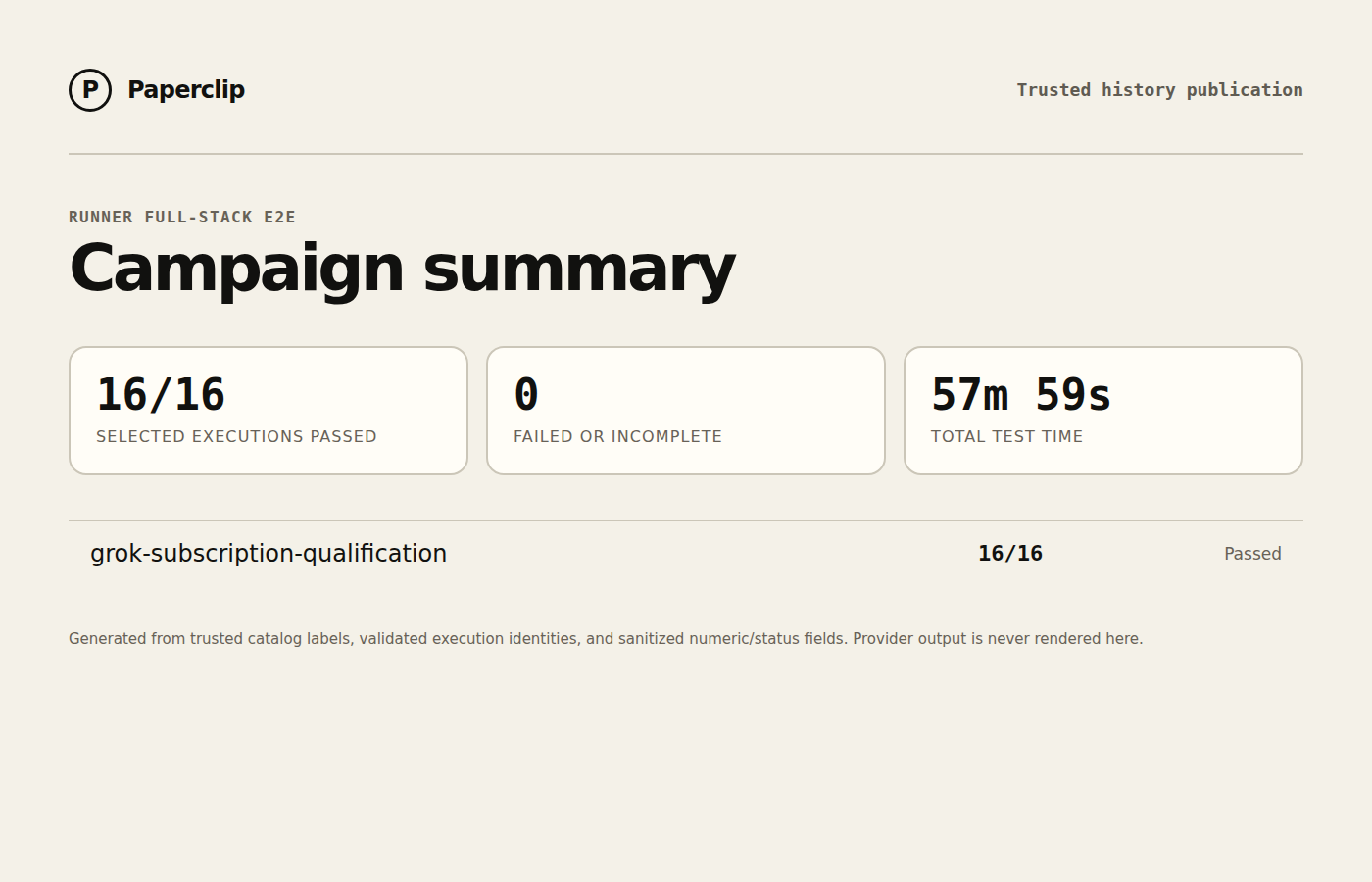 Runner E2E campaign status summary