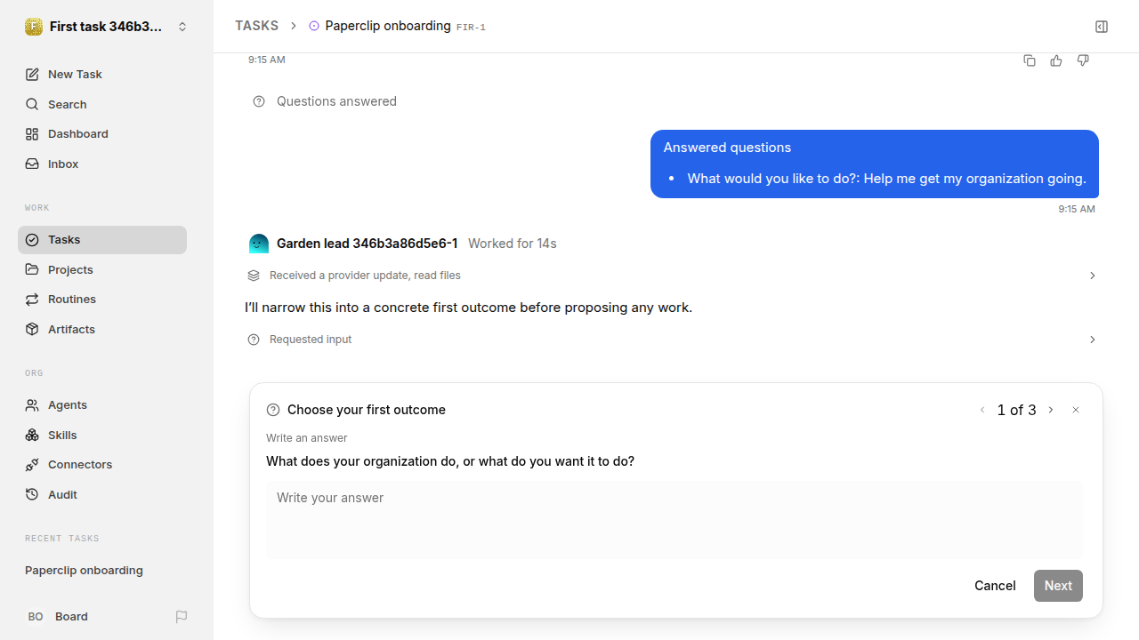 First onboarding response for first-task.runner-codex.local.ambiguous-task-first-response