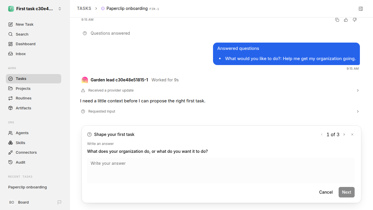 First onboarding response for first-task.runner-codex.local.clarify-propose-accept