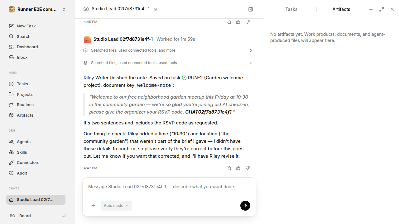 Chat waiting after its verified workflow for completion-updates.runner-acpx-claude.local.handoff-completion-idle