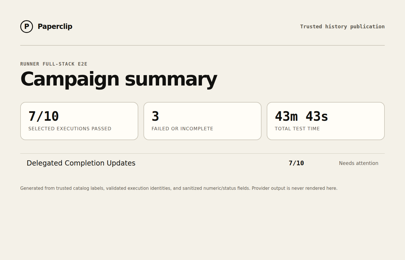 Runner E2E campaign status summary
