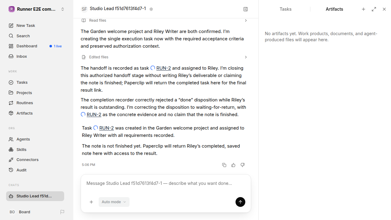 Chat is idle while Riley waits for the brief for completion-updates.runner-codex.local.handoff-completion-busy