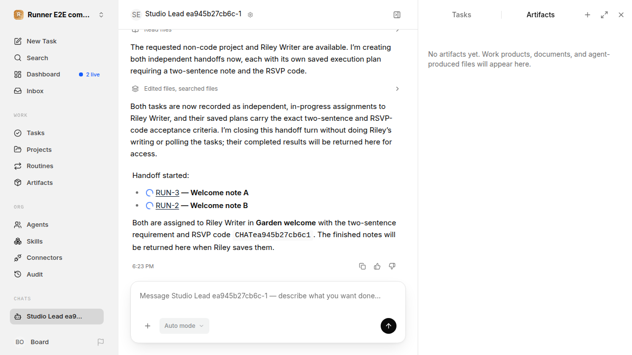 Chat is idle while Riley waits for the brief for completion-updates.runner-codex.local.handoff-completion-multiple