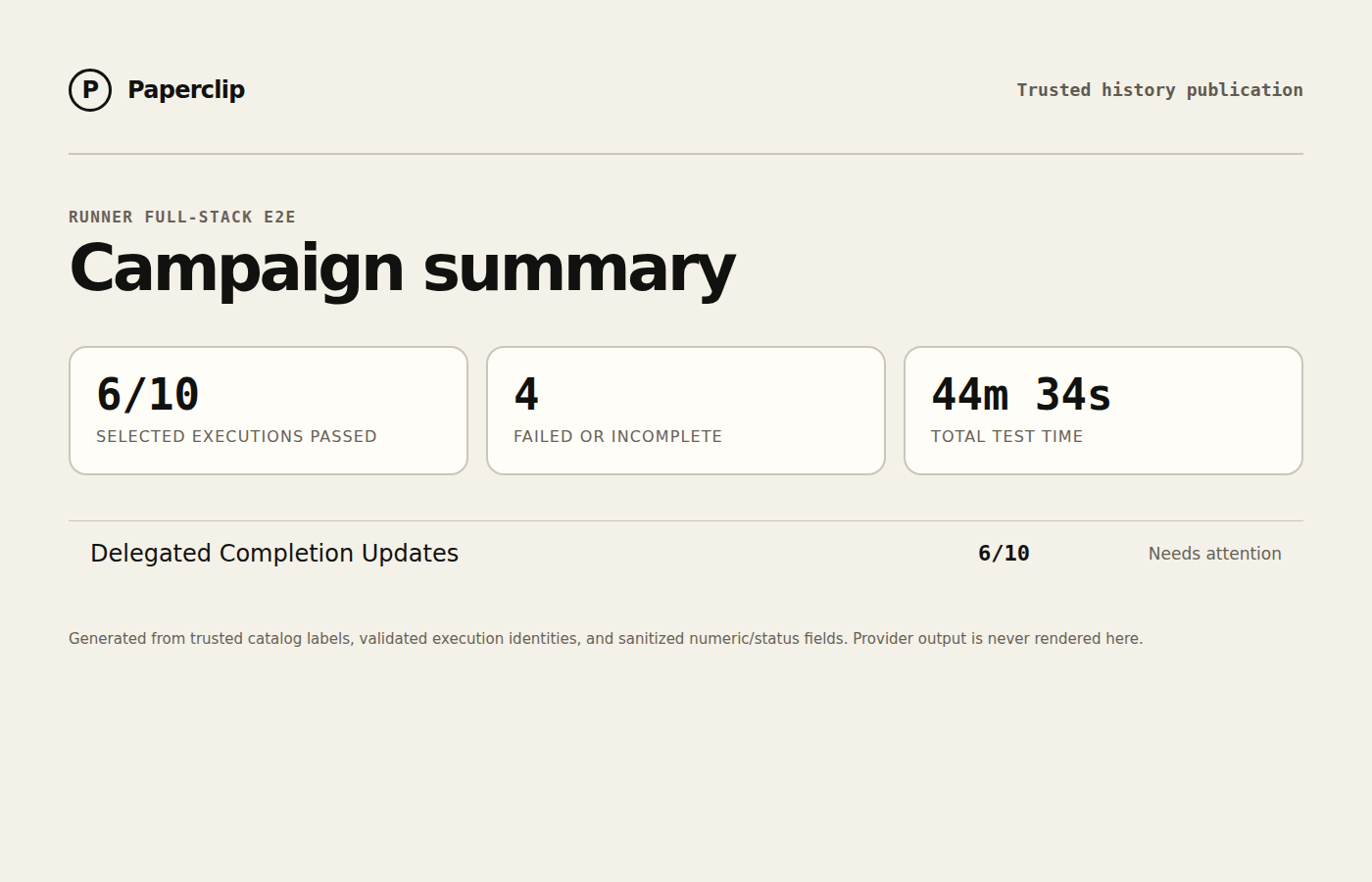 Runner E2E campaign status summary