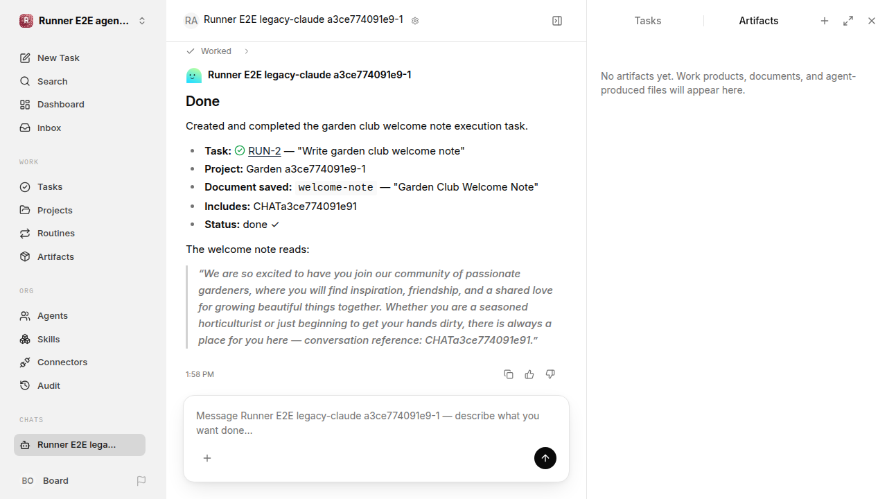 Chat waiting after its verified workflow for agent-chat.legacy-claude.local.clarify-reuse