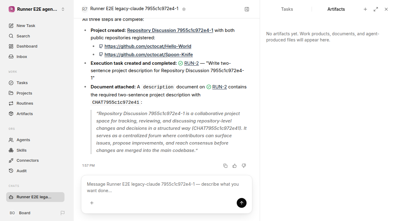 Chat waiting after its verified workflow for agent-chat.legacy-claude.local.multi-repository