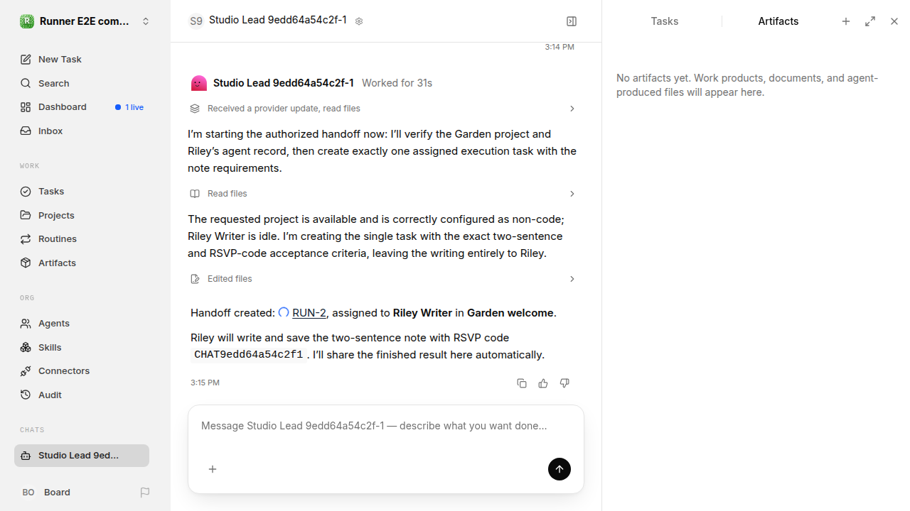 Chat is idle while Riley waits for the brief for completion-updates.runner-codex.local.handoff-completion-restart