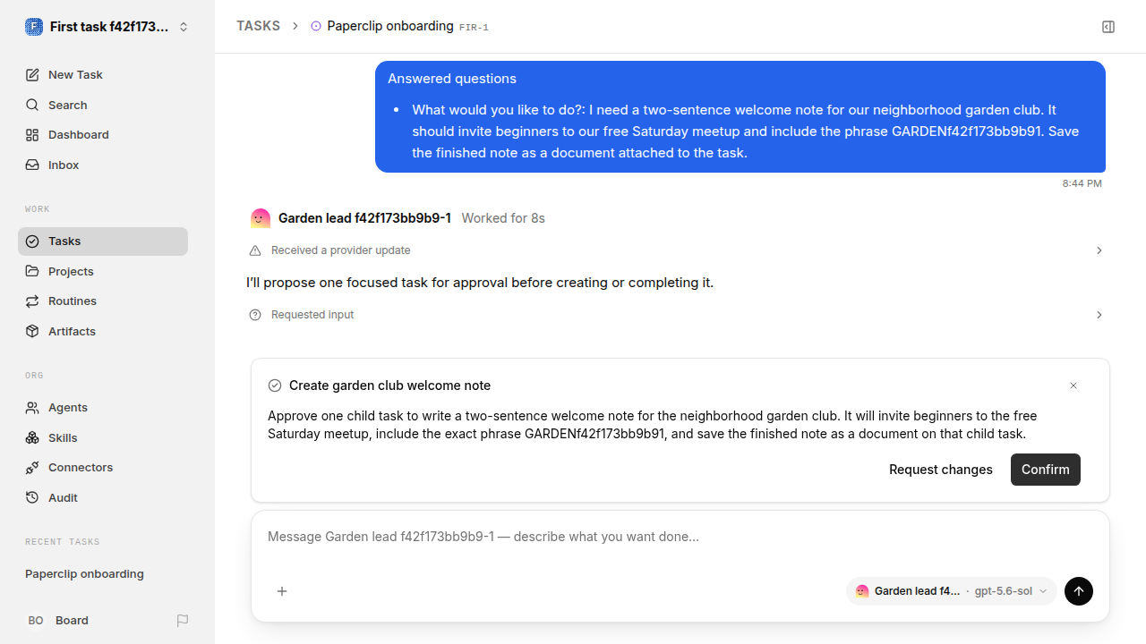 First onboarding response for confirmation-replies.runner-codex.local.reject-no-execution
