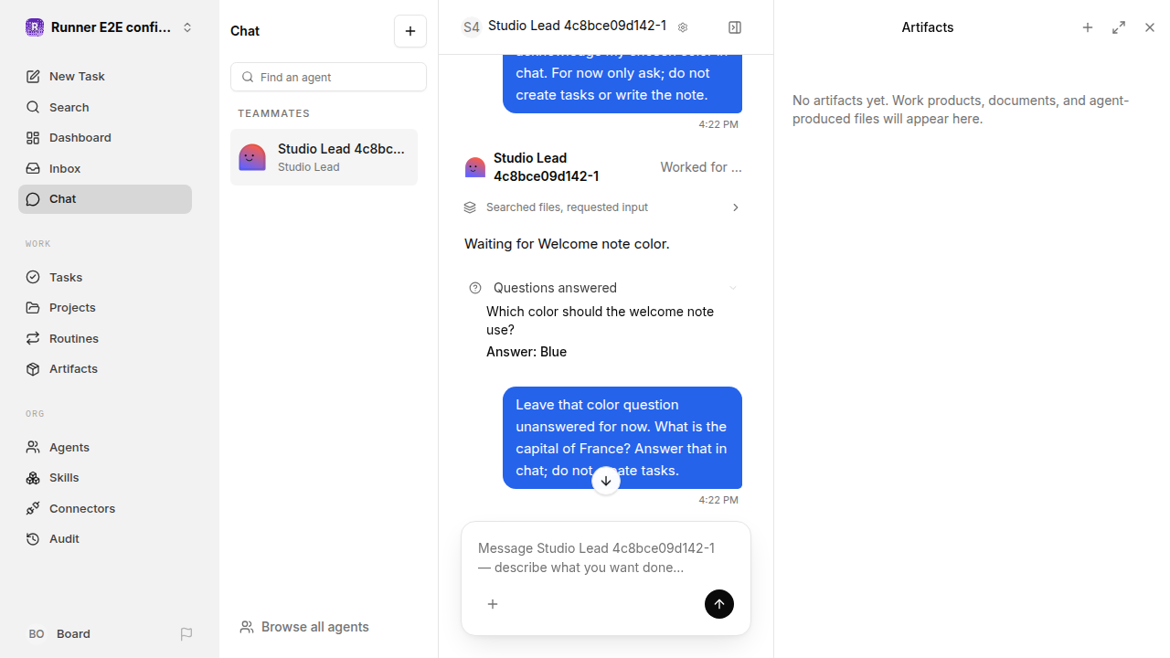 The historical question stores the submitted Blue answer for confirmation-replies.runner-acpx-claude.local.unanswered-question-return