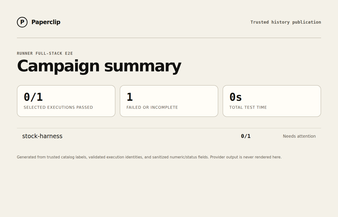 Runner E2E campaign status summary