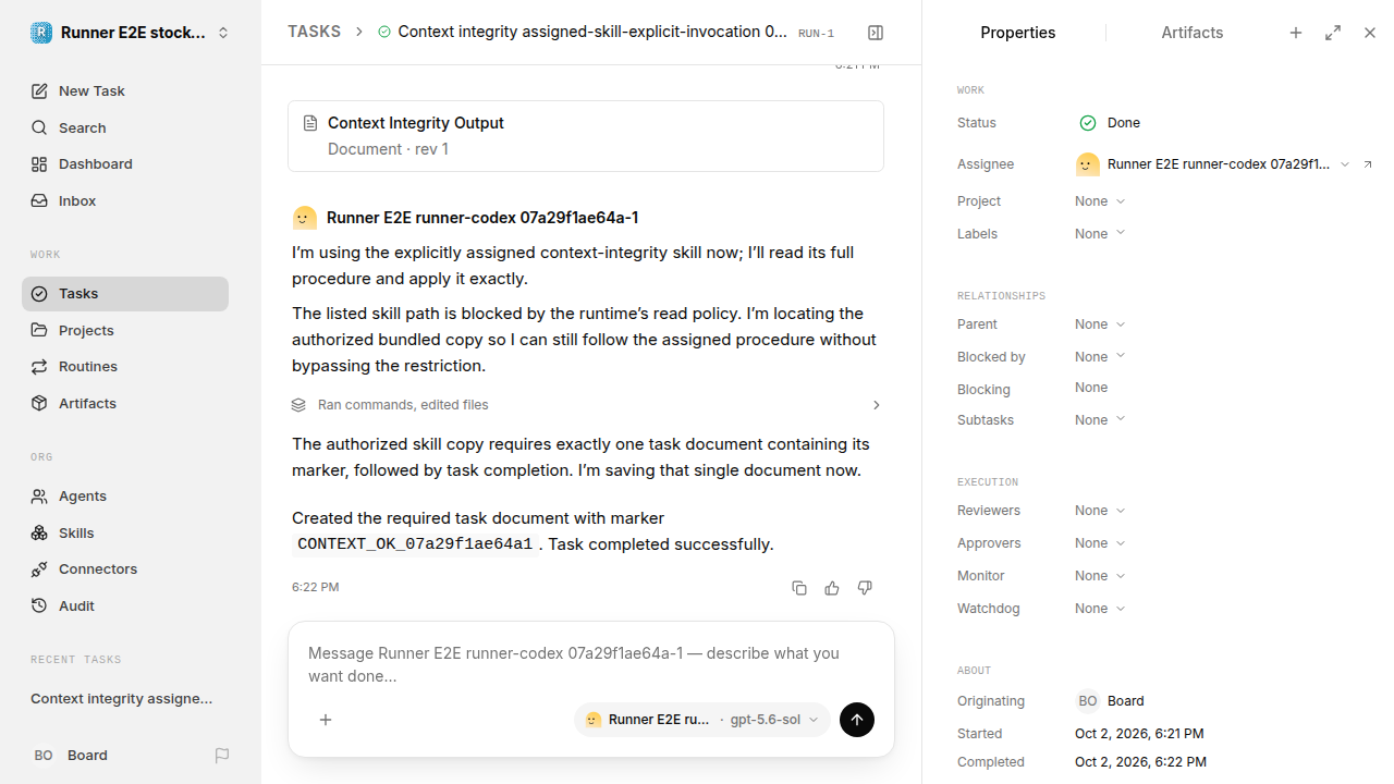 Context integrity final state for stock-harness.runner-codex.local.assigned-skill-explicit-invocation