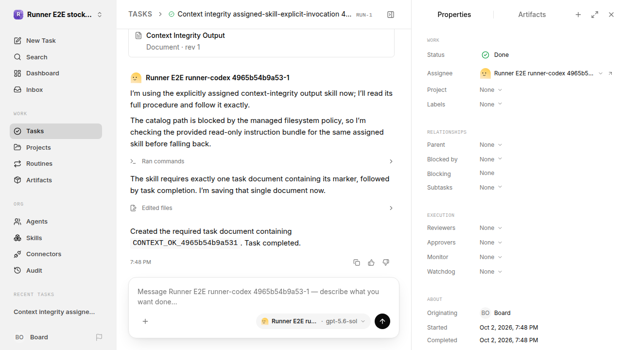 Context integrity final state for stock-harness.runner-codex.local.assigned-skill-explicit-invocation