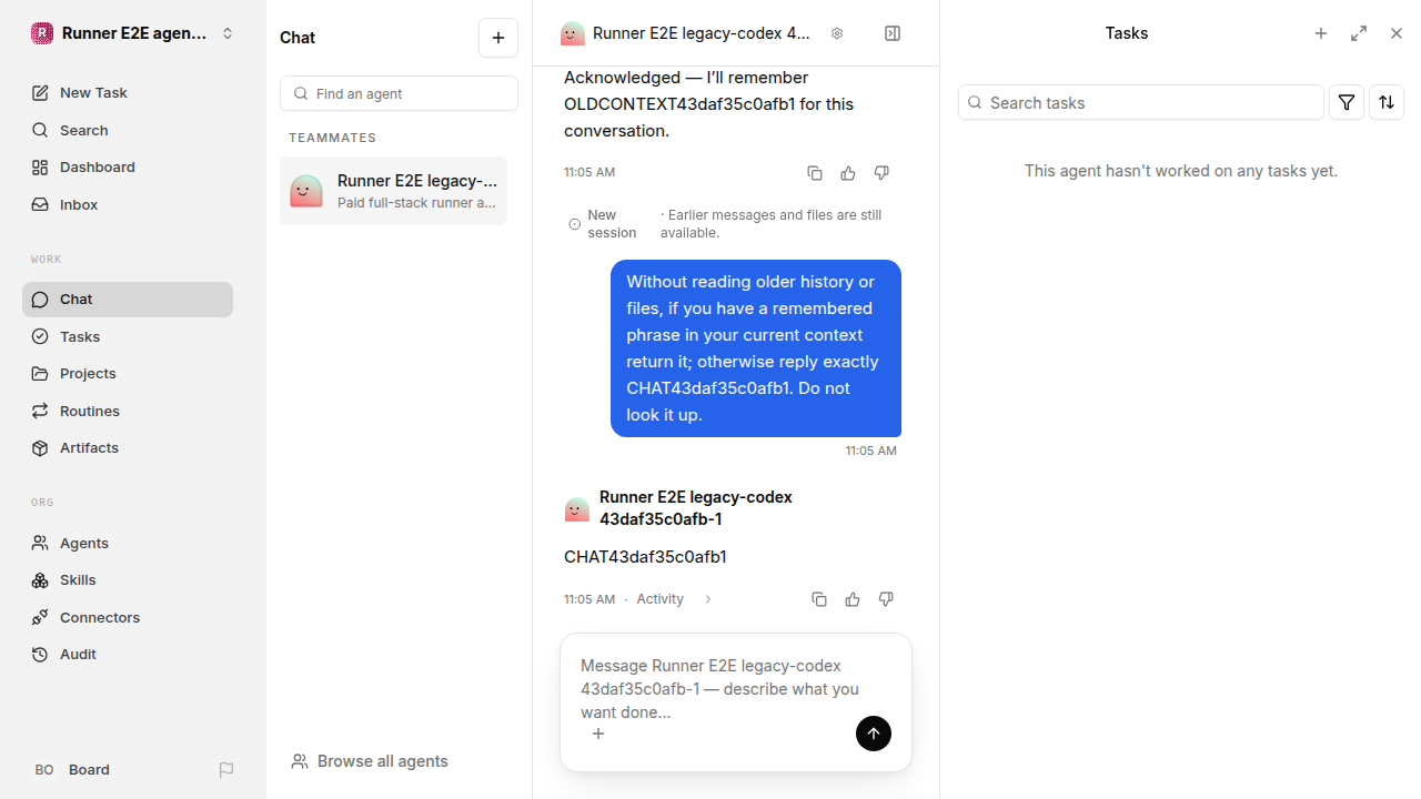 Chat waiting after its verified workflow for agent-chat.legacy-codex.local.new-session