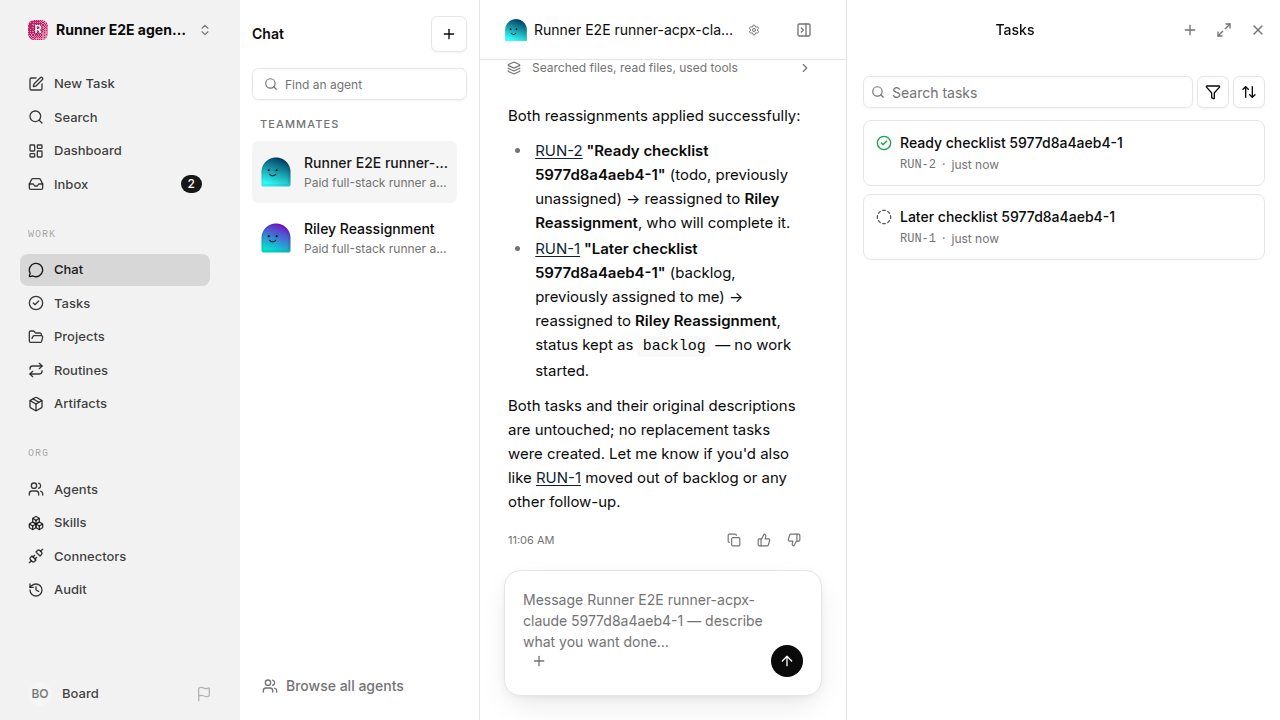 Chat waiting after its verified workflow for agent-chat.runner-acpx-claude.local.reassign-task