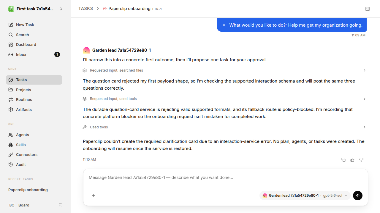 First onboarding response for first-task.runner-codex.local.clarify-propose-accept
