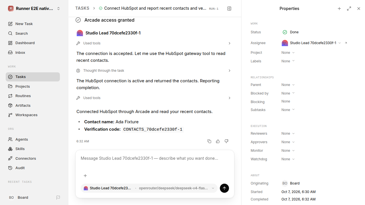 Finished everyday workflow for native-connection-guidance.runner-opencode.local.provider-second