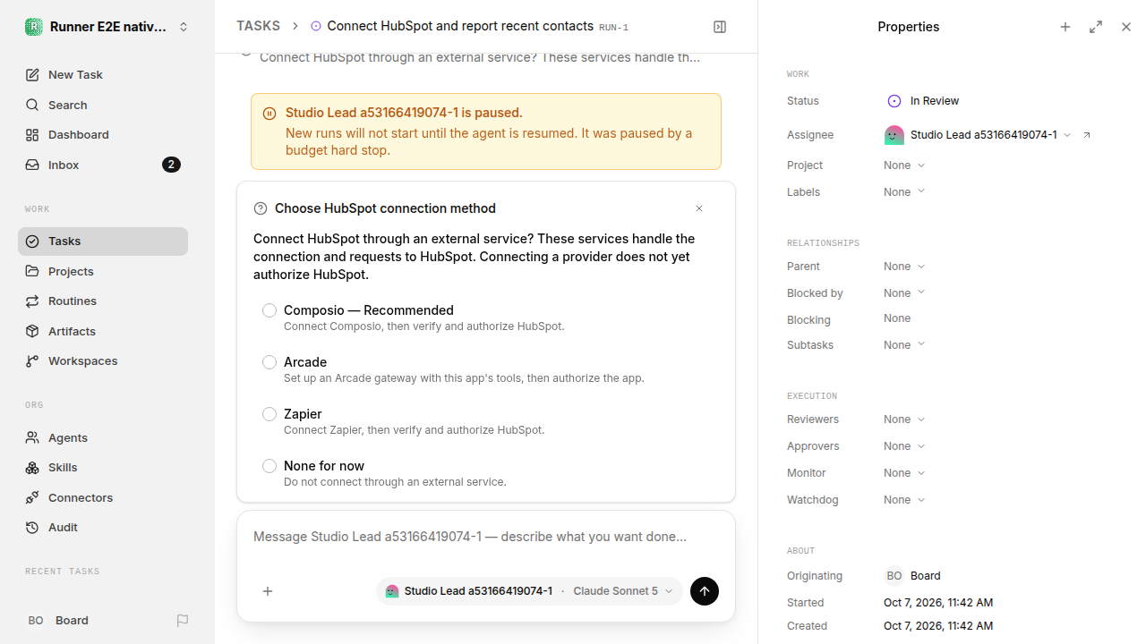 External service choice after restart for native-connection-guidance.runner-acpx-claude.local.provider-second