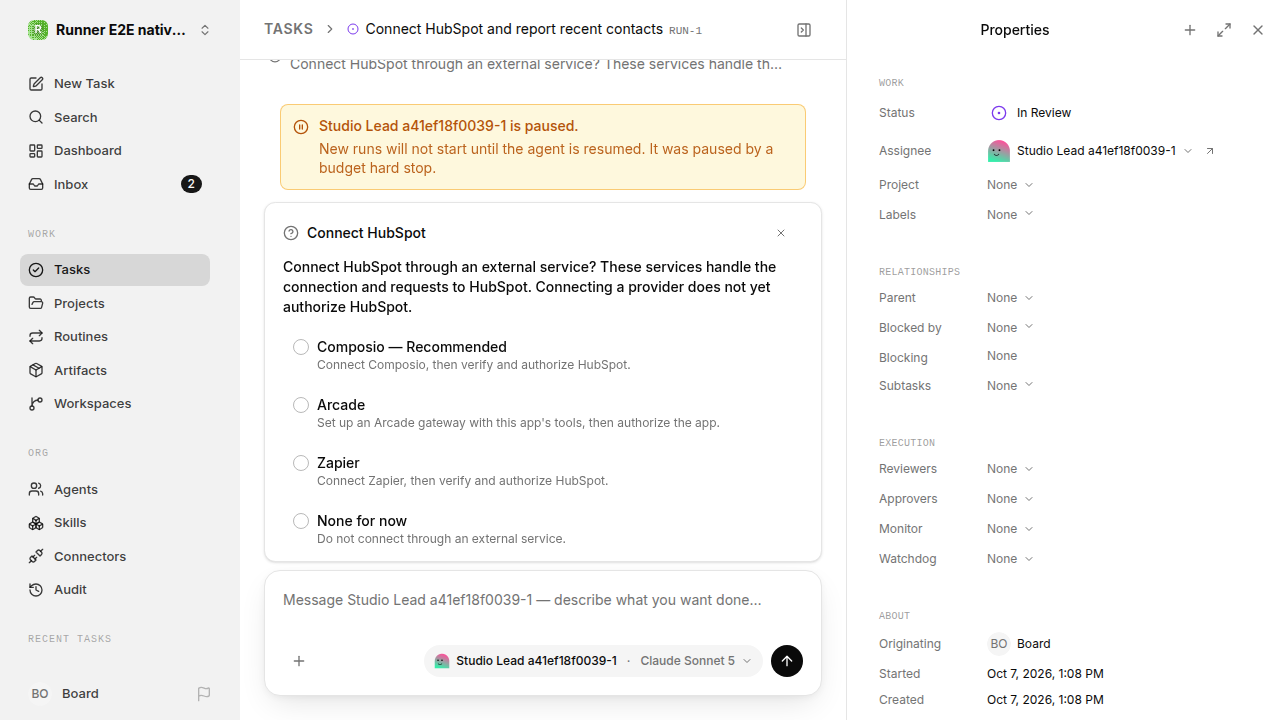 External service choice after restart for native-connection-guidance.runner-acpx-claude.local.provider-second