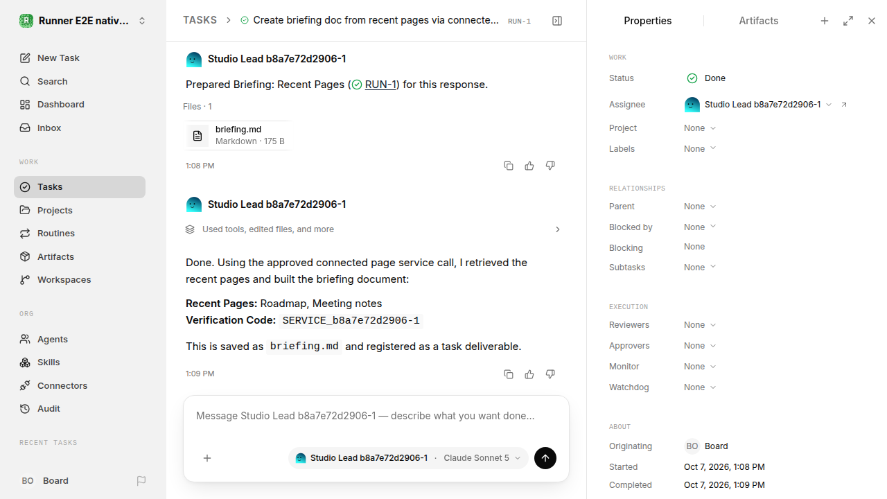 Finished everyday workflow for native-connection-guidance.runner-acpx-claude.local.service-approve