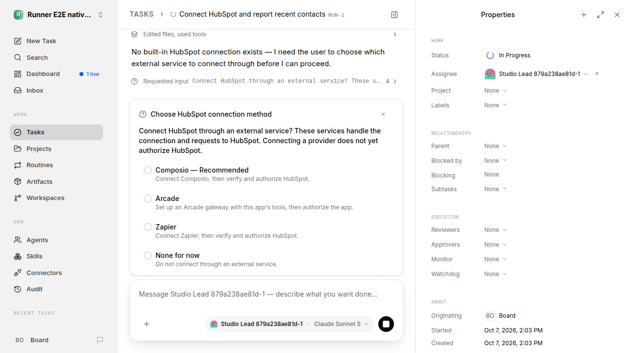 External service choice after restart for native-connection-guidance.runner-acpx-claude.local.provider-second