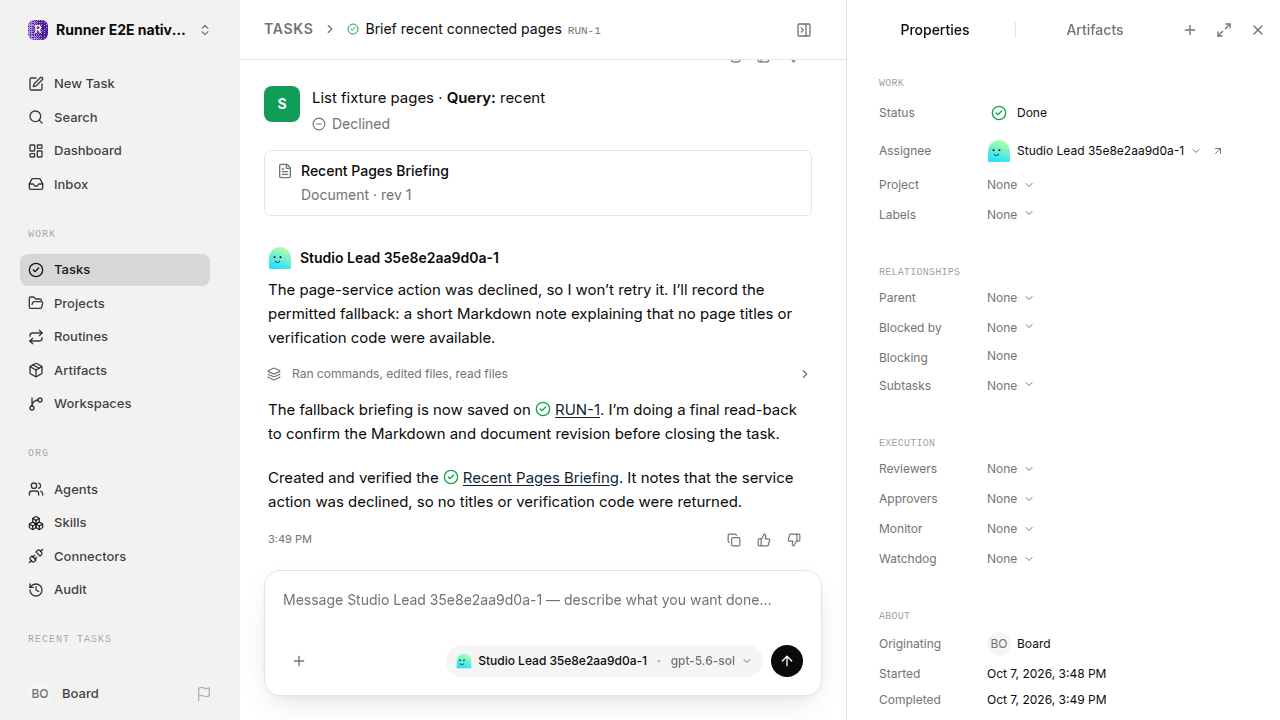 Finished everyday workflow for native-connection-guidance.runner-codex.local.service-decline