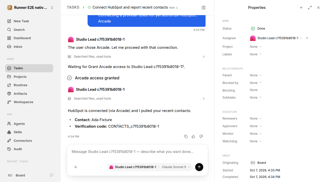 Finished everyday workflow for native-connection-guidance.runner-acpx-claude.local.provider-second