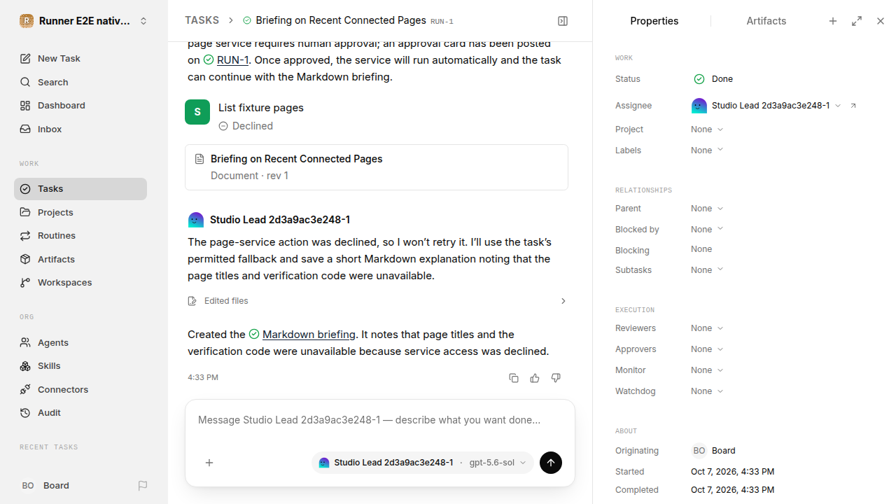 Finished everyday workflow for native-connection-guidance.runner-codex.local.service-decline
