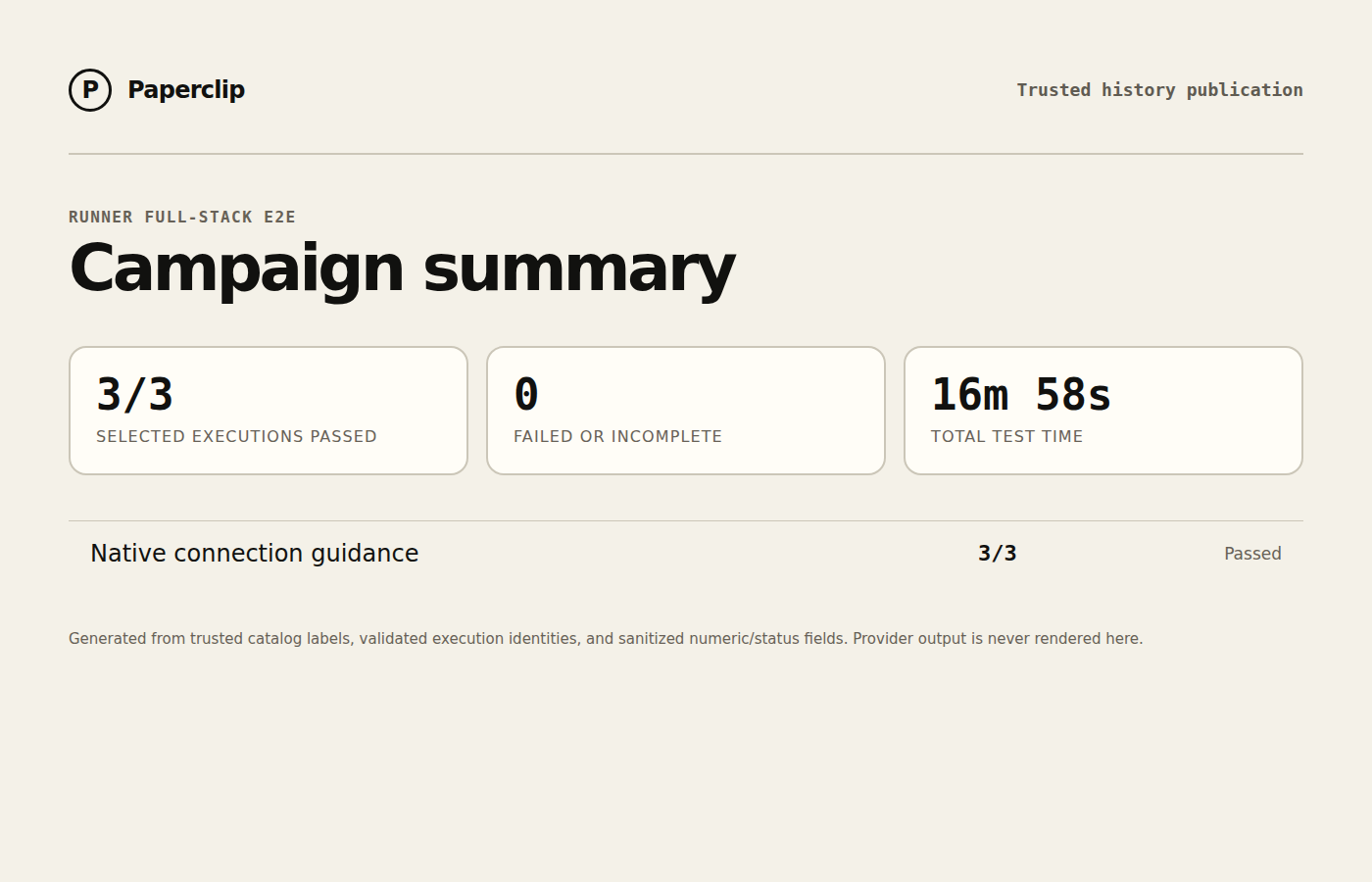 Runner E2E campaign status summary