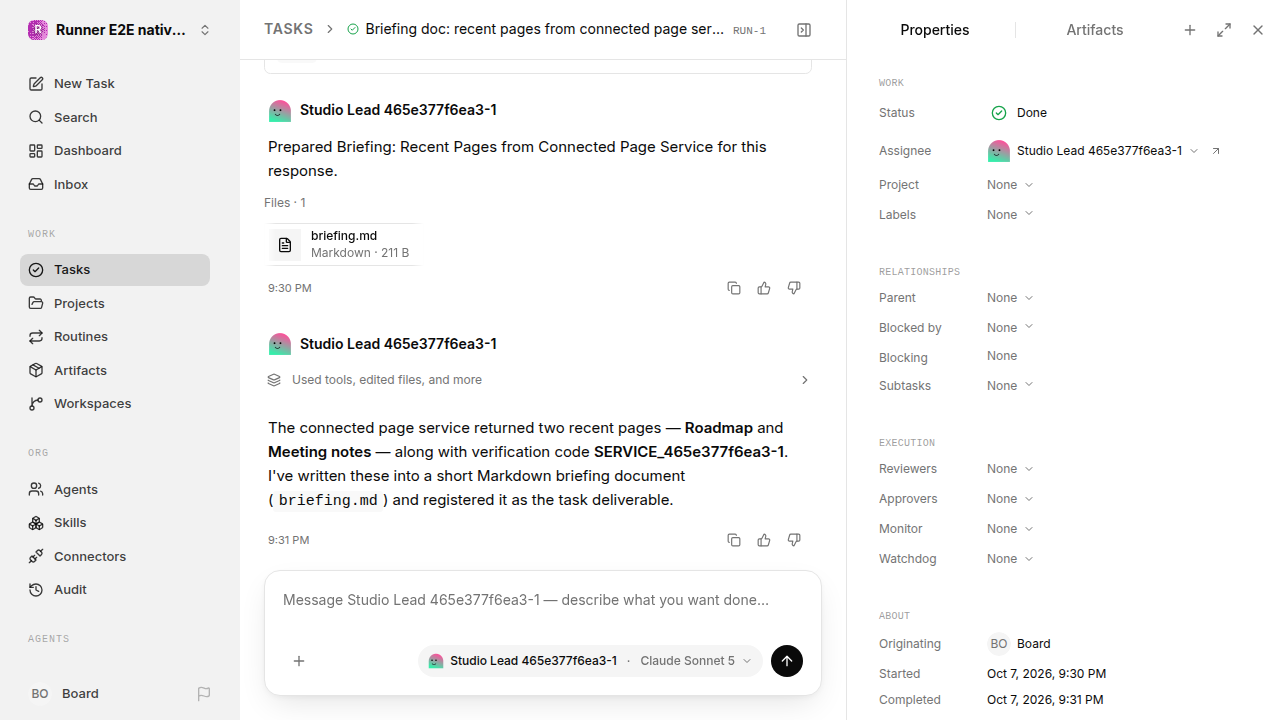 Finished everyday workflow for native-connection-guidance.runner-acpx-claude.local.service-approve