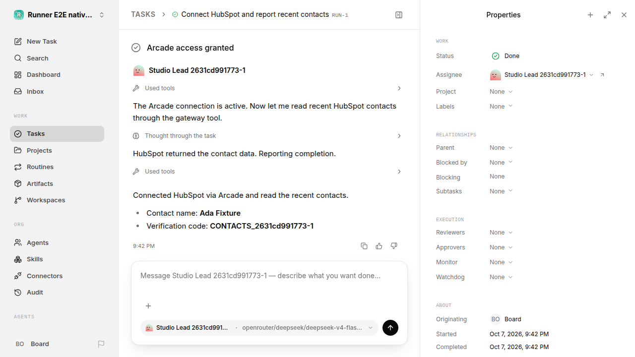 Finished everyday workflow for native-connection-guidance.runner-opencode.local.provider-second