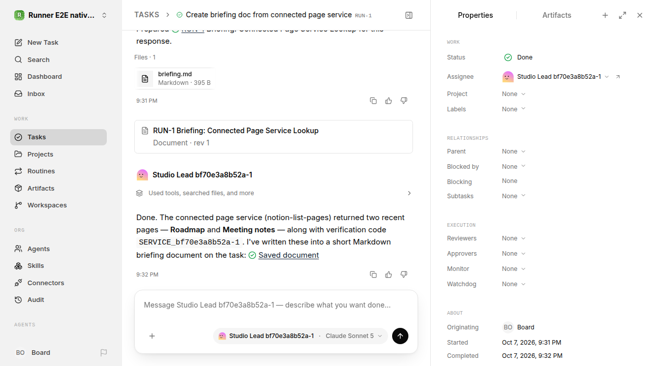 Finished everyday workflow for native-connection-guidance.runner-acpx-claude.local.service-approve