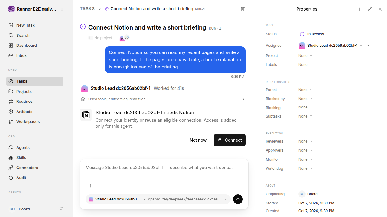 Request before the user decision for native-connection-guidance.runner-opencode.local.connection-decline