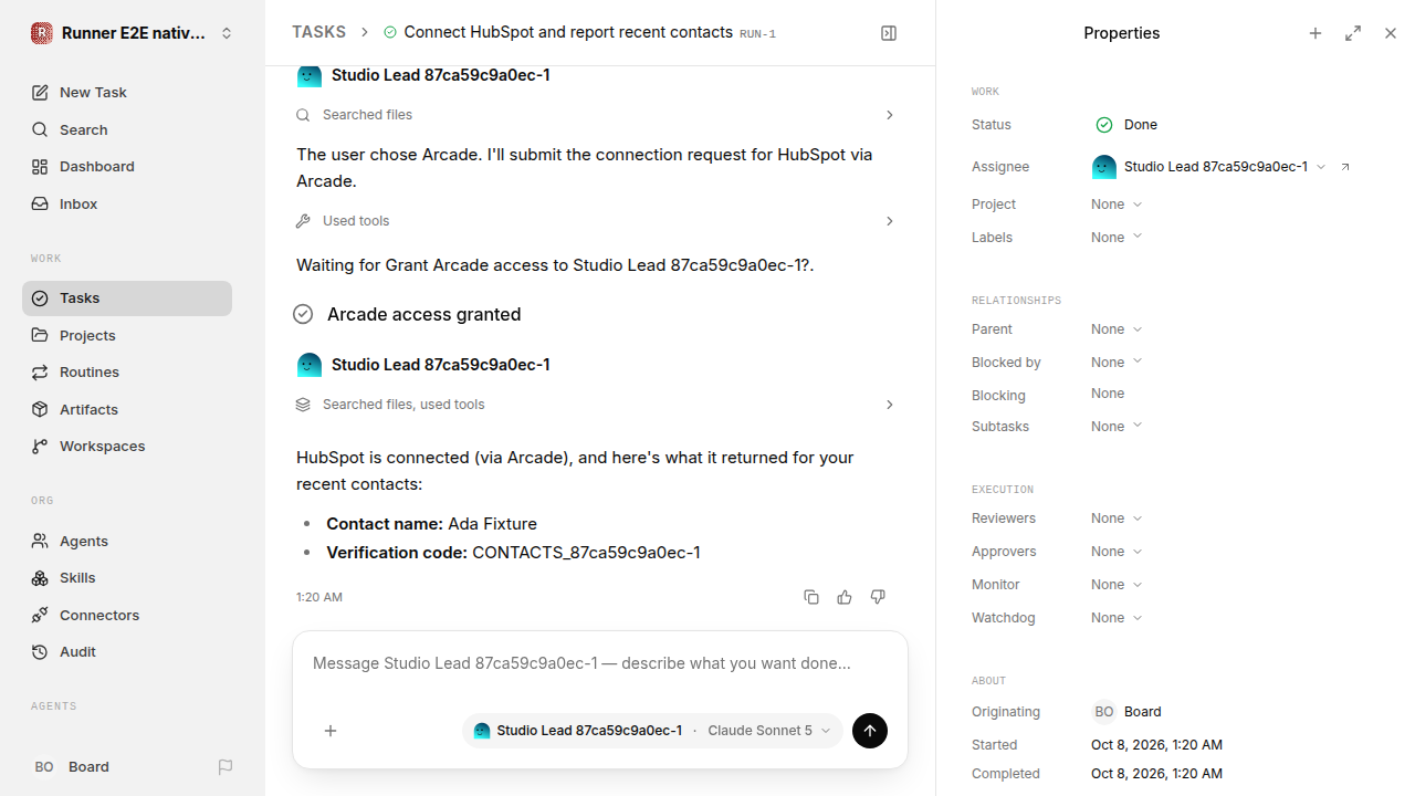 Finished everyday workflow for native-connection-guidance.runner-acpx-claude.local.provider-second