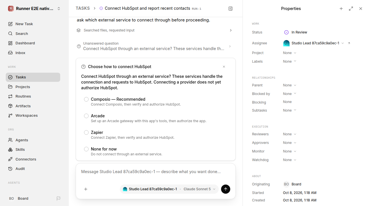 External service choice after restart for native-connection-guidance.runner-acpx-claude.local.provider-second