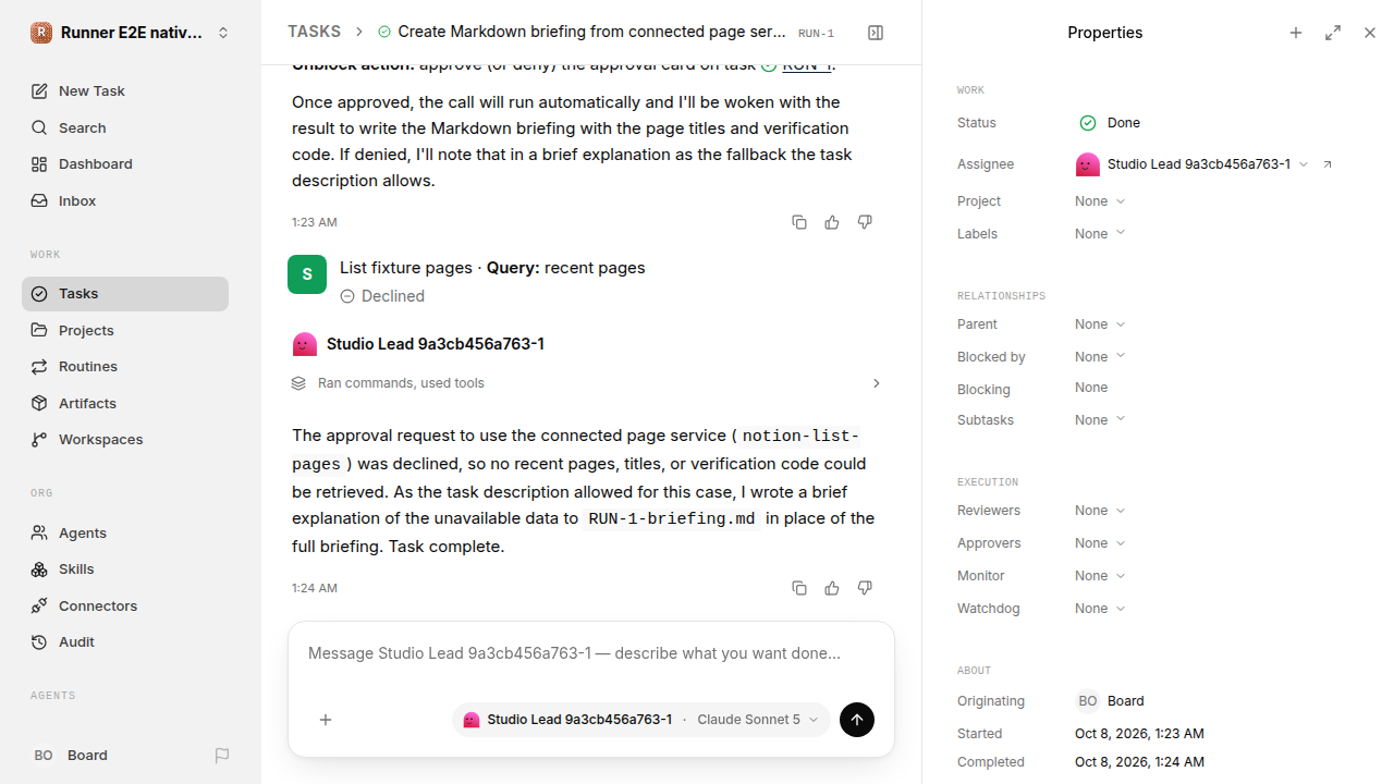 Finished everyday workflow for native-connection-guidance.runner-acpx-claude.local.service-decline