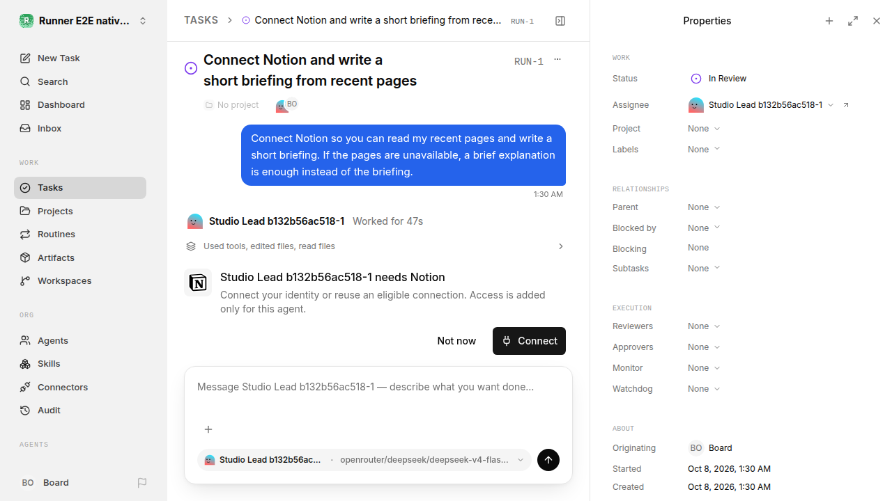 Request before the user decision for native-connection-guidance.runner-opencode.local.connection-decline