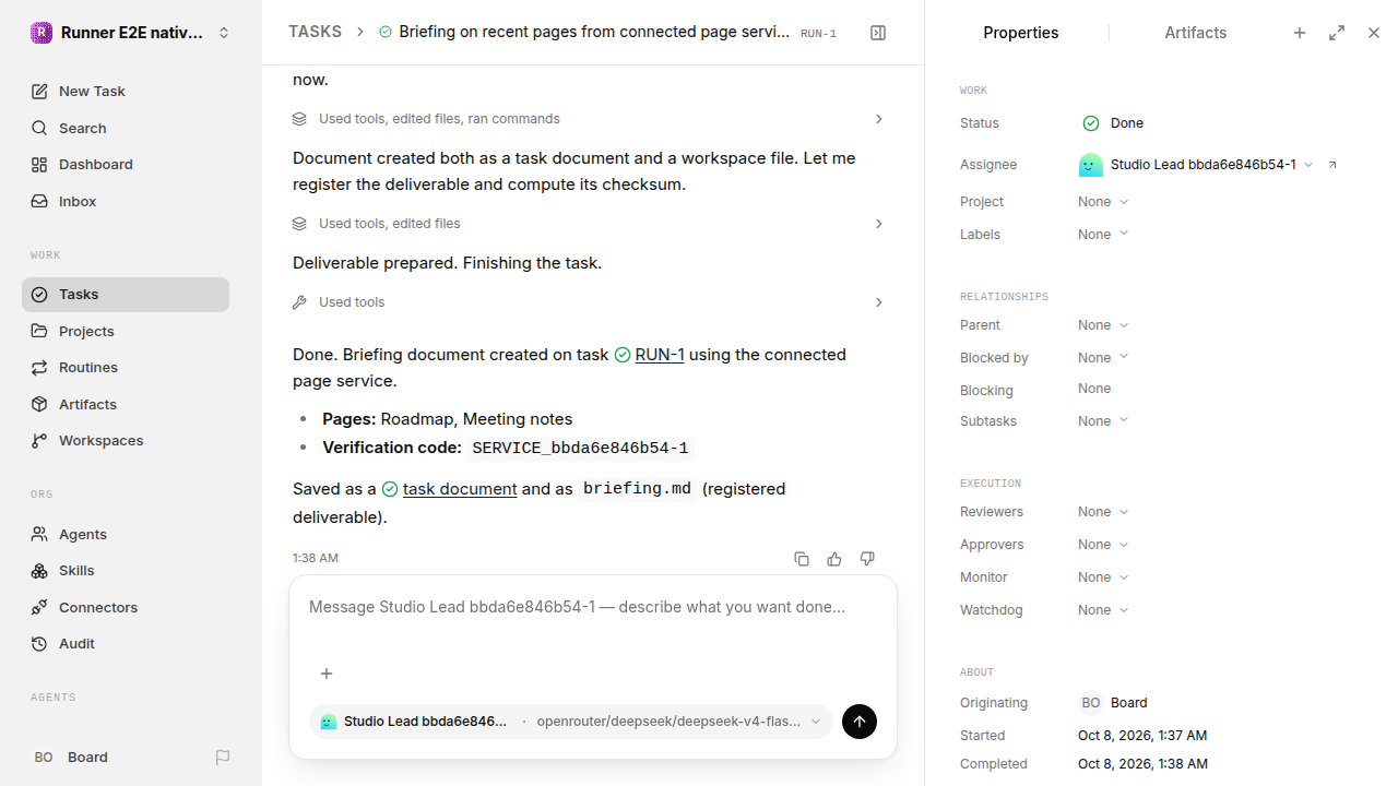 Finished everyday workflow for native-connection-guidance.runner-opencode.local.service-approve