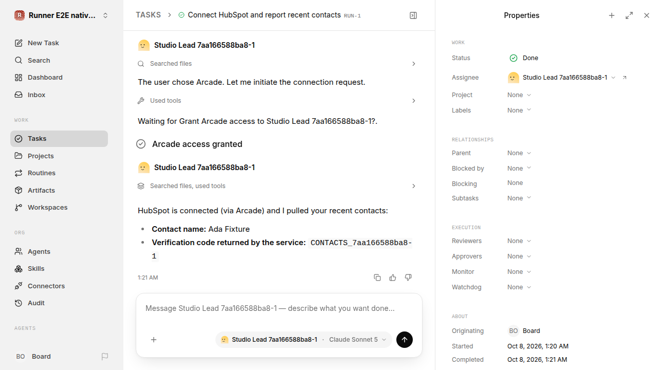 Finished everyday workflow for native-connection-guidance.runner-acpx-claude.local.provider-second