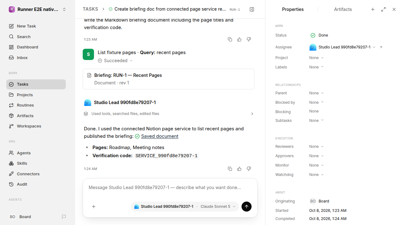 Finished everyday workflow for native-connection-guidance.runner-acpx-claude.local.service-approve