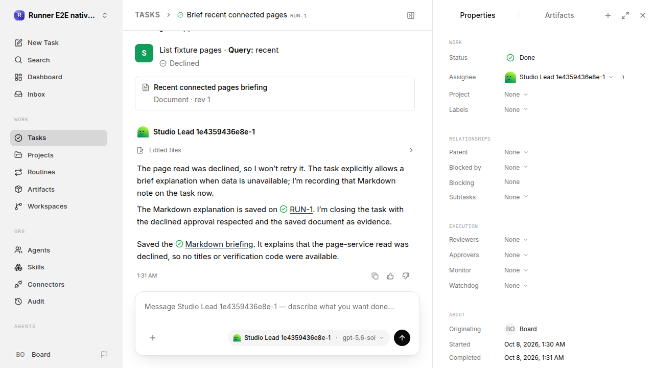 Finished everyday workflow for native-connection-guidance.runner-codex.local.service-decline