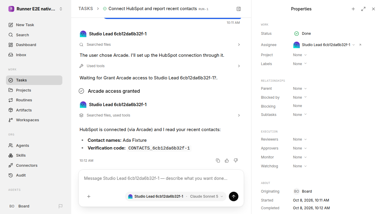 Finished everyday workflow for native-connection-guidance.runner-acpx-claude.local.provider-second