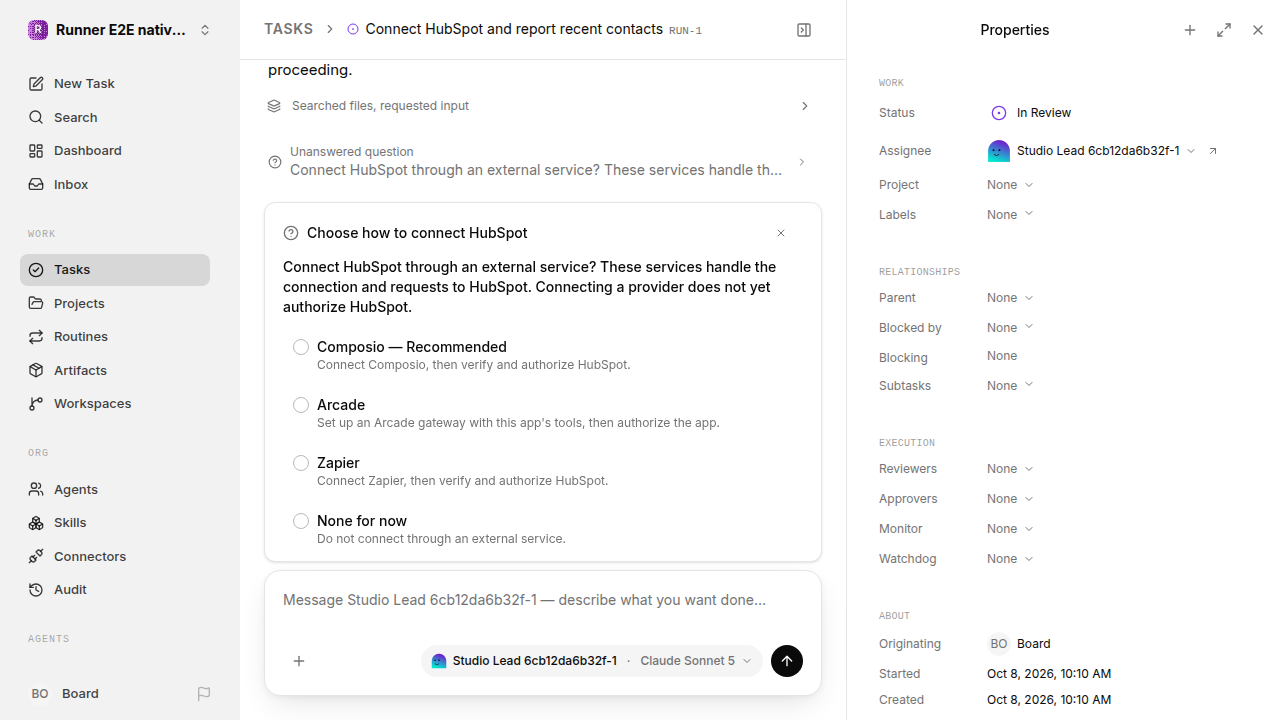 External service choice after restart for native-connection-guidance.runner-acpx-claude.local.provider-second