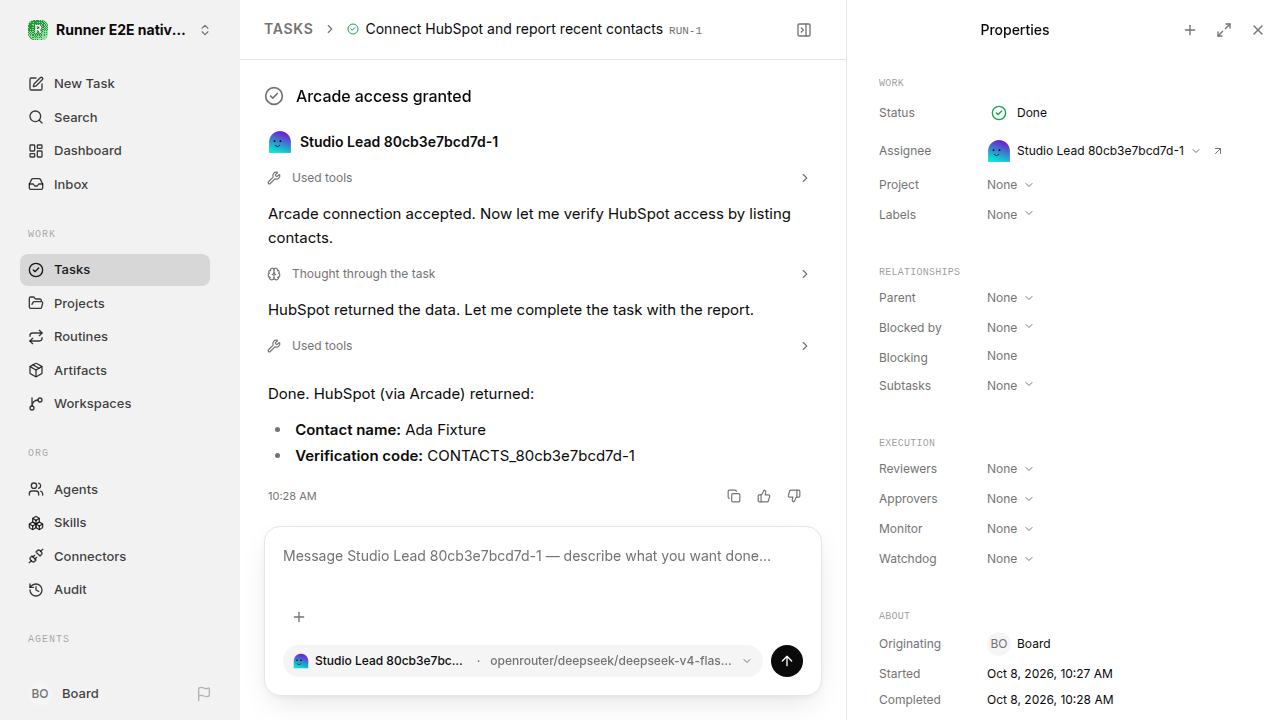 Finished everyday workflow for native-connection-guidance.runner-opencode.local.provider-second