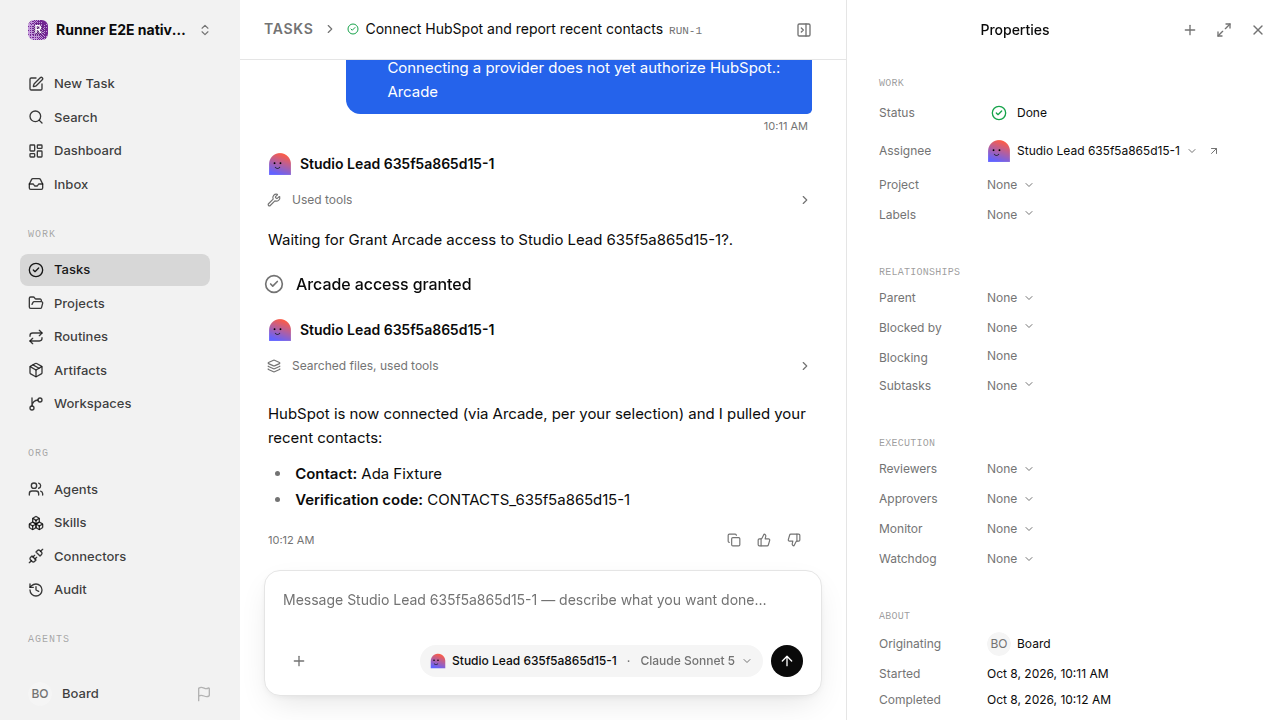 Finished everyday workflow for native-connection-guidance.runner-acpx-claude.local.provider-second
