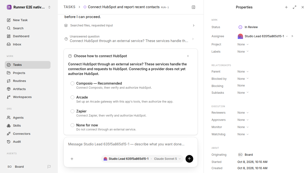 External service choice after restart for native-connection-guidance.runner-acpx-claude.local.provider-second