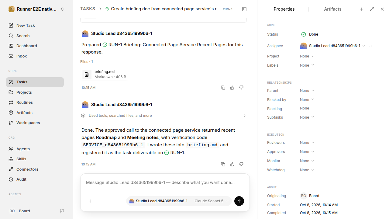 Finished everyday workflow for native-connection-guidance.runner-acpx-claude.local.service-approve