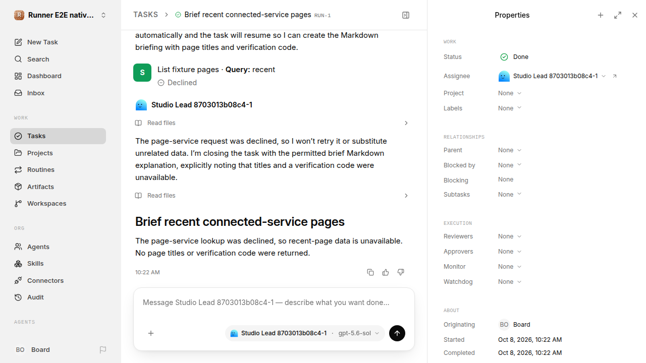 Finished everyday workflow for native-connection-guidance.runner-codex.local.service-decline