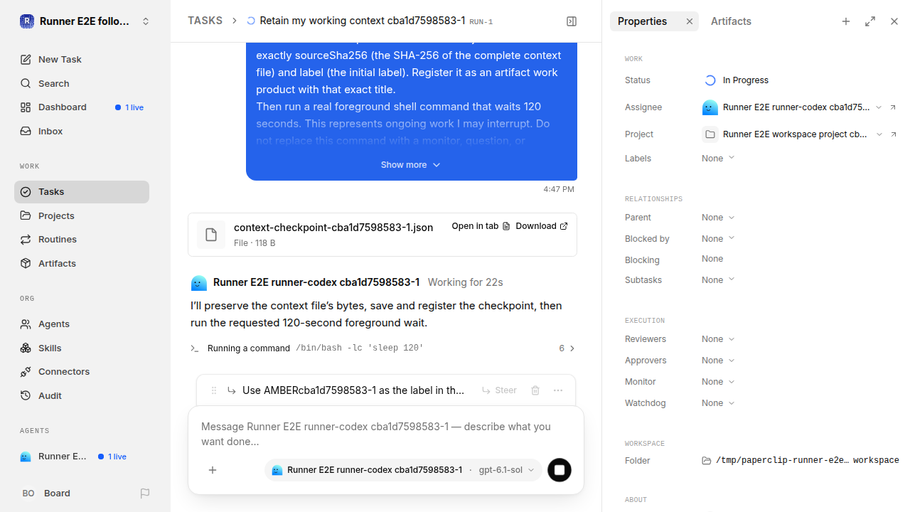 Follow-up persisted during original active work for followup-stop-resume.runner-codex.local.followup-stop-resume